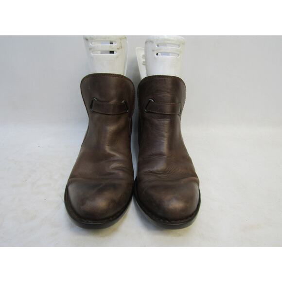Born Womens Size 9 M Brown Leather Zip Buckle Ankle Fashion Boots Bootie - Picture 5 of 11